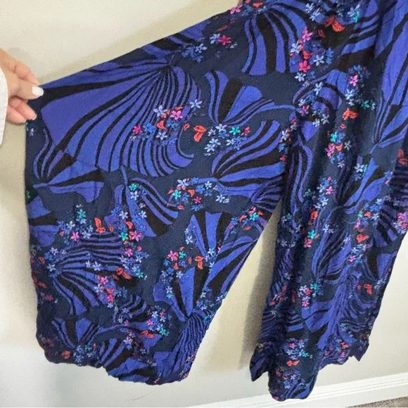 ANTHROPOLOGIE MOULINETTE SOEURS Women’s Blue BUTTERFLY GROVE Jumpsuit Size 0 - Picture 8 of 12